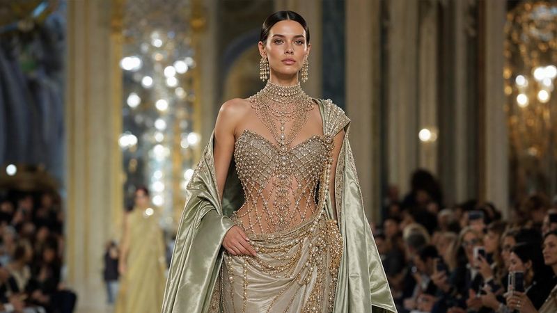 At Paris Couture Week, Tamara Ralph’s glitter-drenched show turned every gown into a high-jewelry test for runway models