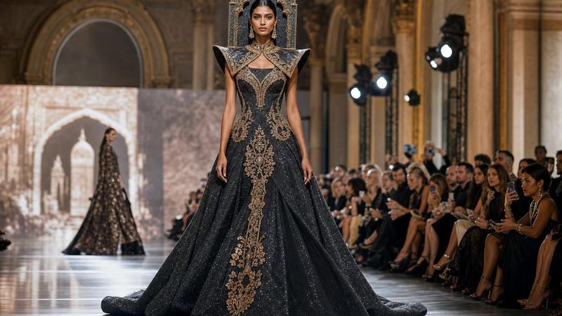 How Rahul Mishra’s Fall 2026 ‘Devi’ Couture Show Turned Models Into Living Temple Statues in Paris