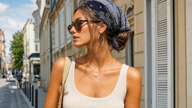 The Bandana Kerchief: How a Classic Scarf Became the Celebrity Hair Styling Trick Defining Summer Shoots