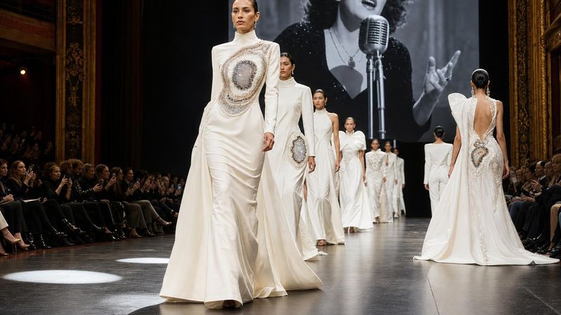 Why Stéphane Rolland's Dalida couture tribute forced runway models to walk like soloists at L'Olympia