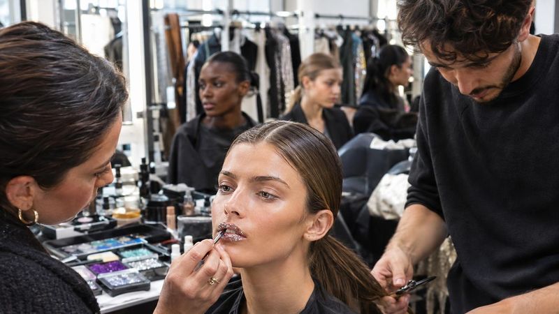 Sequined Lips and Unfinished Nails: Paris Fashion Week's Maximal Beauty Is Reshaping Model Casting